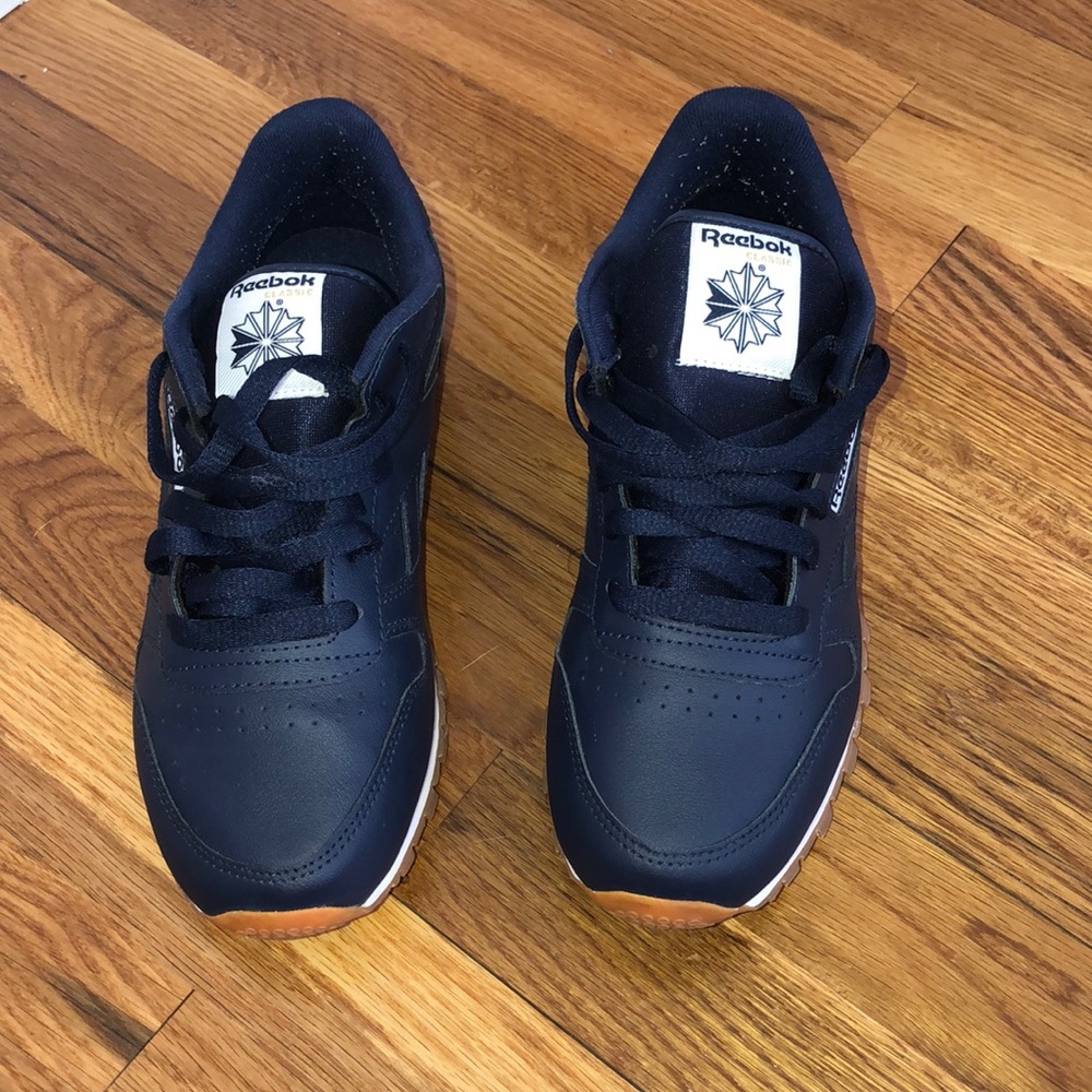 Reebok Classic Navy Blue Leather